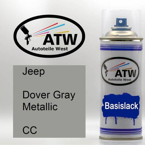 Jeep, Dover Gray Metallic, CC: 400ml Sprühdose, von ATW Autoteile West.